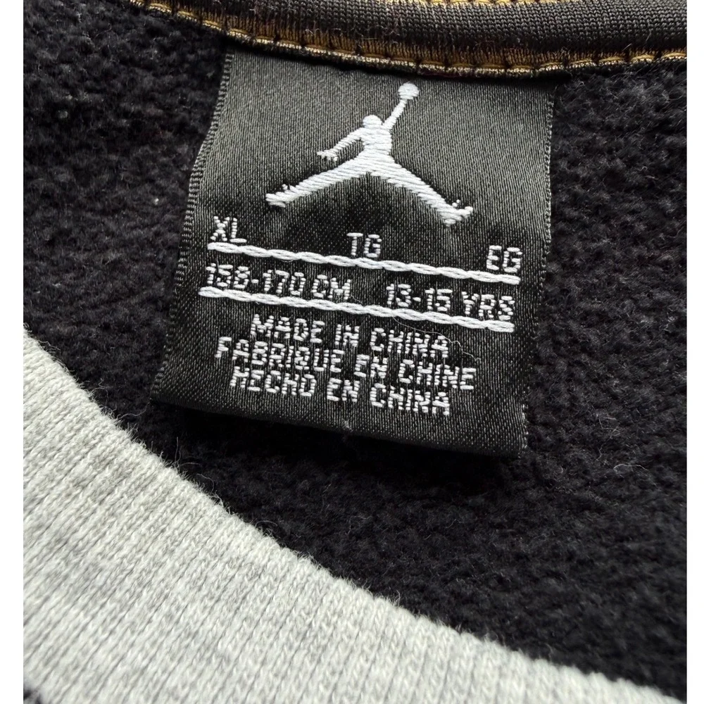 Nike Air Jordan 23 Crewneck Sweatshirt Youth XL Black White Gold Rose Raglan